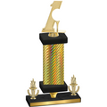 Premium Single Gold Carbon Fiber Victory Golf Trophy