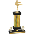 Premium Single Gold Carbon Fiber Year Karate Trophy