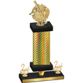 Premium Single Gold Carbon Fiber Second Place Baseball Trophy