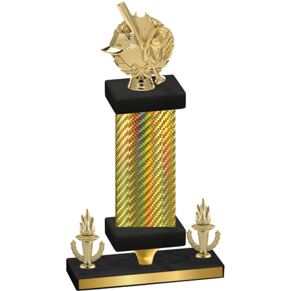Premium Single Gold Carbon Fiber Victory Baseball Trophy
