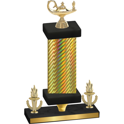 Premium Single Gold Carbon Fiber Victory Academics Trophy