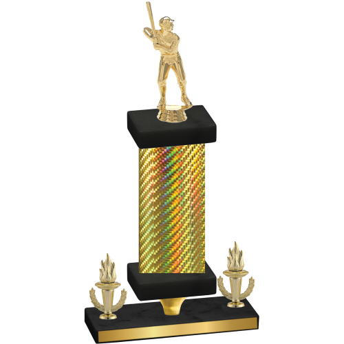 Premium Single Gold Carbon Fiber Victory Baseball Trophy