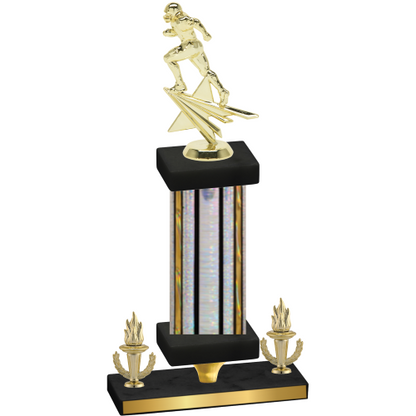 Premium Single Silver Glacier Victory Football Trophy