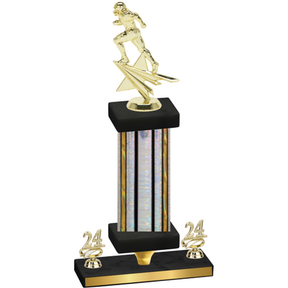 Premium Single Silver Glacier Year Football Trophy