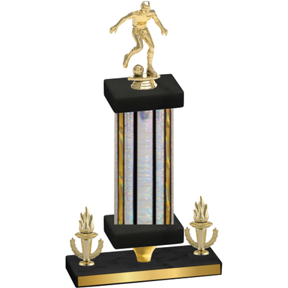 Premium Single Silver Glacier Victory Soccer Trophy