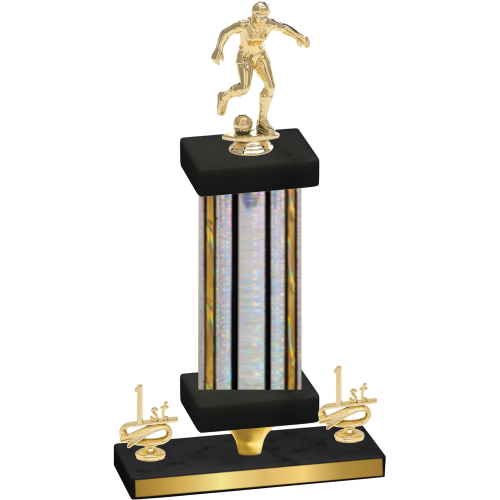 Premium Single Silver Glacier First Place Soccer Trophy