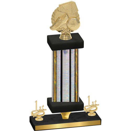 Premium Single Silver Glacier First Place Soccer Trophy