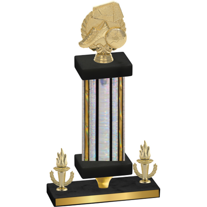 Premium Single Silver Glacier Victory Soccer Trophy