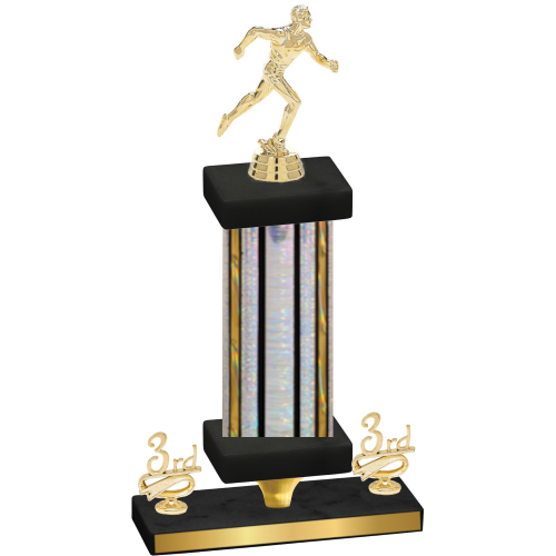 Premium Single Silver Glacier Third Place Running Trophy