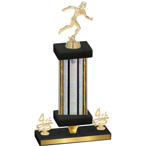 Premium Single Silver Glacier Fourth Place Running Trophy