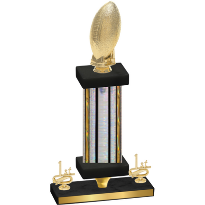 Premium Single Silver Glacier First Place Football Trophy