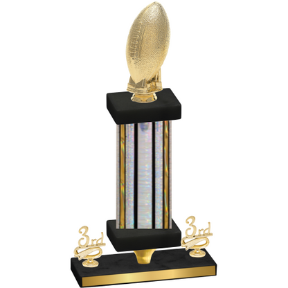 Premium Single Silver Glacier Third Place Football Trophy