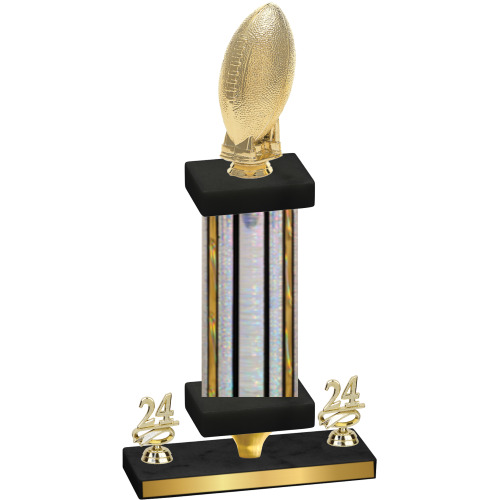 Premium Single Silver Glacier Year Football Trophy