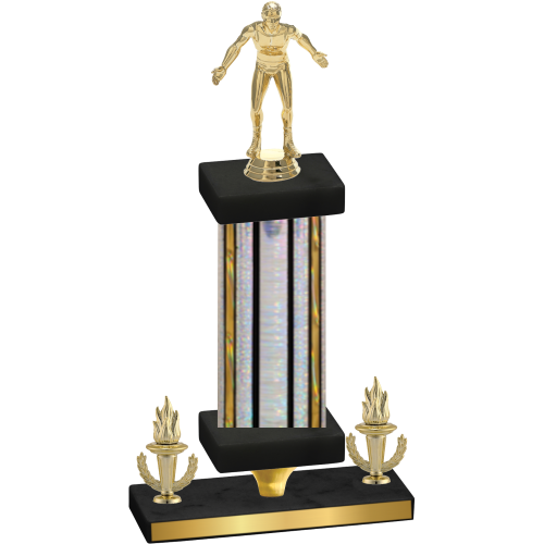 Premium Single Silver Glacier Victory Wrestling Trophy