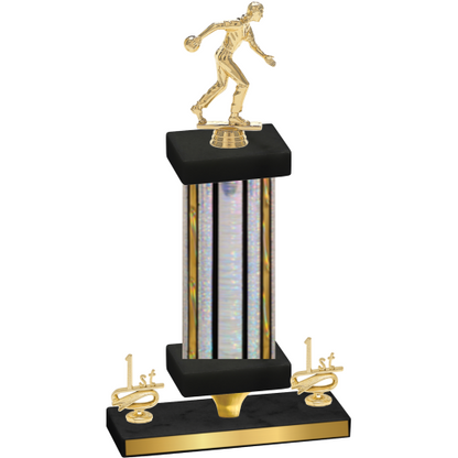 Premium Single Silver Glacier First Place Bowling Trophy