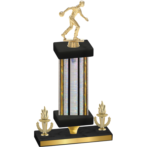 Premium Single Silver Glacier Victory Bowling Trophy