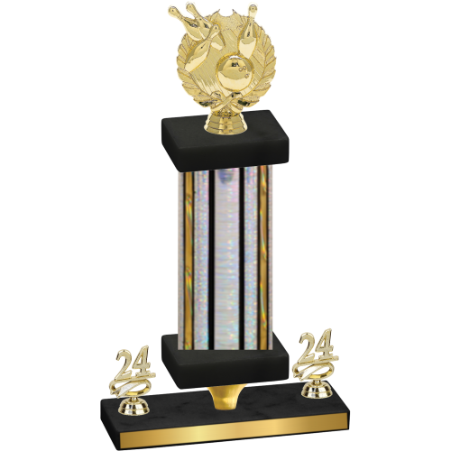 Premium Single Silver Glacier Year Bowling Trophy