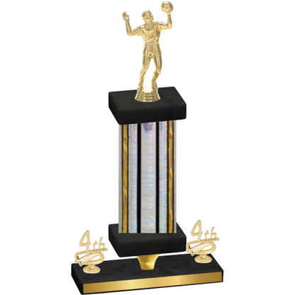 Premium Single Silver Glacier Fourth Place Volleyball Trophy