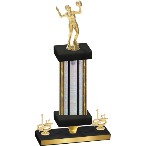 Premium Single Silver Glacier First Place Volleyball Trophy