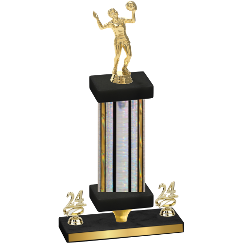 Premium Single Silver Glacier Year Volleyball Trophy