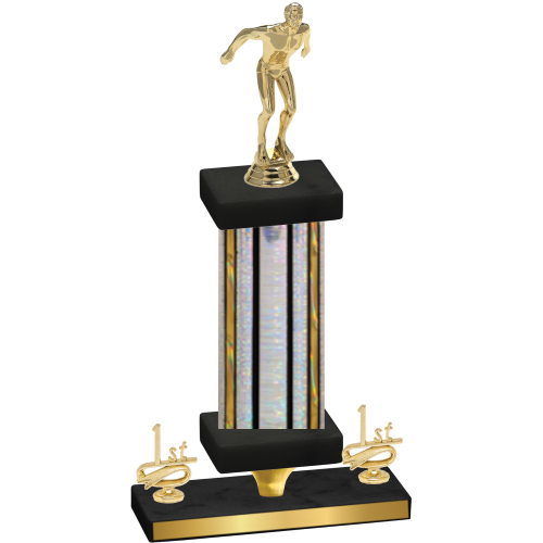 Premium Single Silver Glacier First Place Swimming Trophy