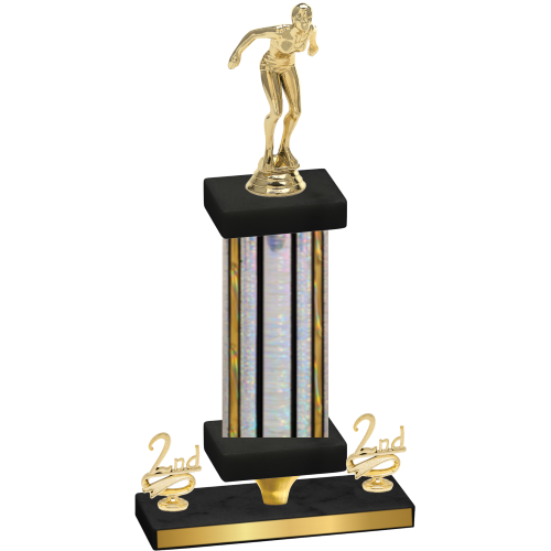 Premium Single Silver Glacier Second Place Tennis Trophy