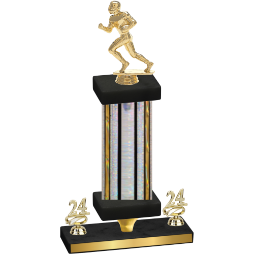 Premium Single Silver Glacier Year Football Trophy