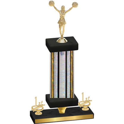 Premium Single Silver Glacier First Place Cheerleading Trophy