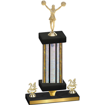 Premium Single Silver Glacier Year Cheerleading Trophy