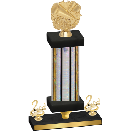 Premium Single Silver Glacier Second Place Cheerleading Trophy