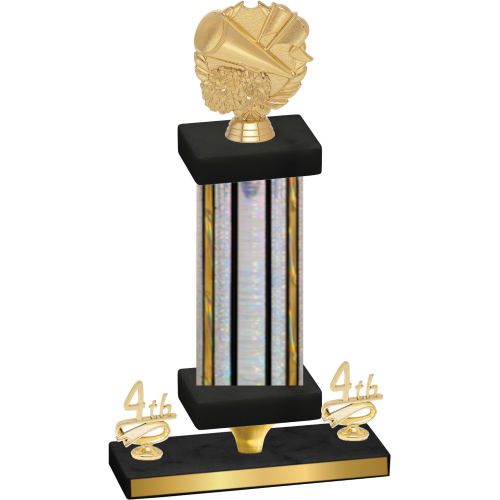 Premium Single Silver Glacier Fourth Place Cheerleading Trophy