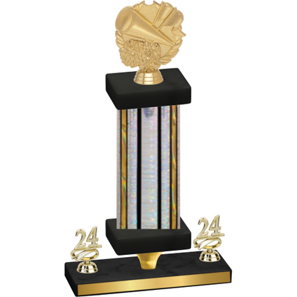 Premium Single Silver Glacier Year Cheerleading Trophy