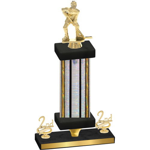 Premium Single Silver Glacier Second Place Hockey Trophy