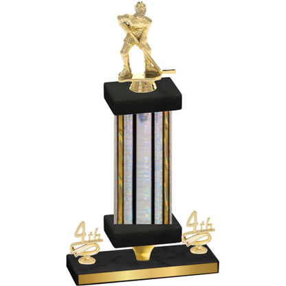 Premium Single Silver Glacier Fourth Place Hockey Trophy