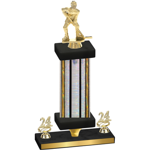 Premium Single Silver Glacier Year Hockey Trophy