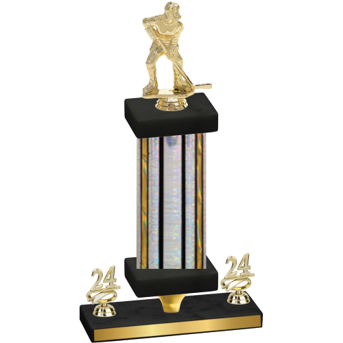 Premium Single Silver Glacier Year Hockey Trophy