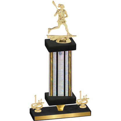 Premium Single Silver Glacier First Place Lacrosse Trophy