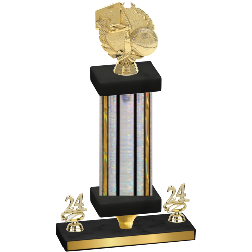 Premium Single Silver Glacier Year Basketball Trophy