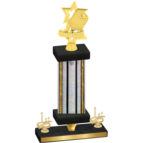 Premium Single Silver Glacier First Place Pickleball Trophy