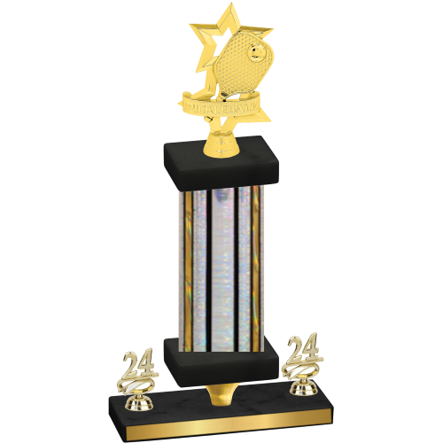 Premium Single Silver Glacier Year Pickleball Trophy