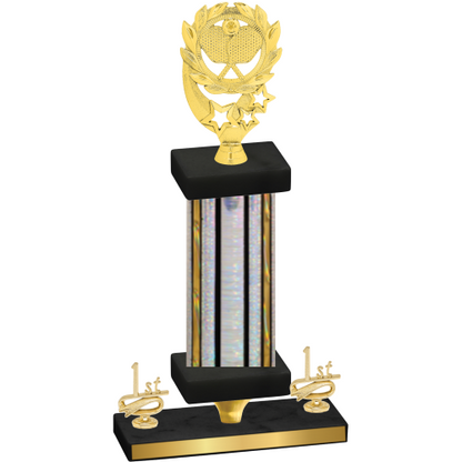 Premium Single Silver Glacier First Place Pickleball Trophy