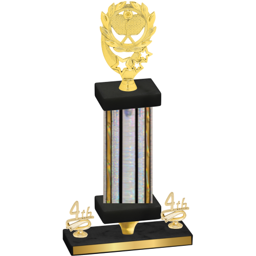 Premium Single Silver Glacier Fourth Place Pickleball Trophy