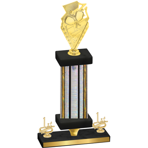 Premium Single Silver Glacier First Place Pickleball Trophy