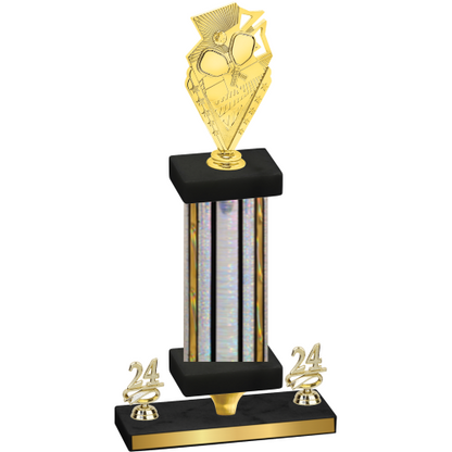 Premium Single Silver Glacier Year Pickleball Trophy