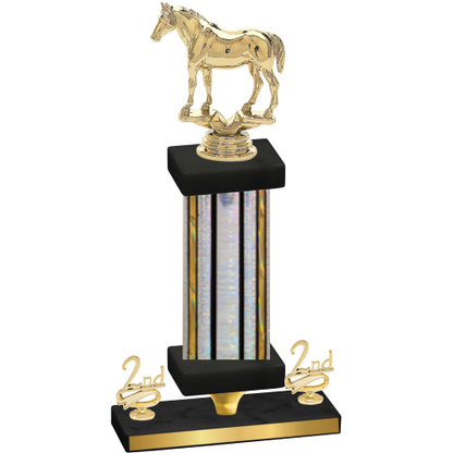 Premium Single Silver Glacier Second Place Horses Trophy