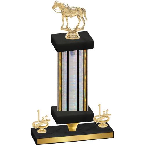 Premium Single Silver Glacier First Place Horses Trophy