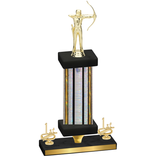 Premium Single Silver Glacier First Place Archery Trophy