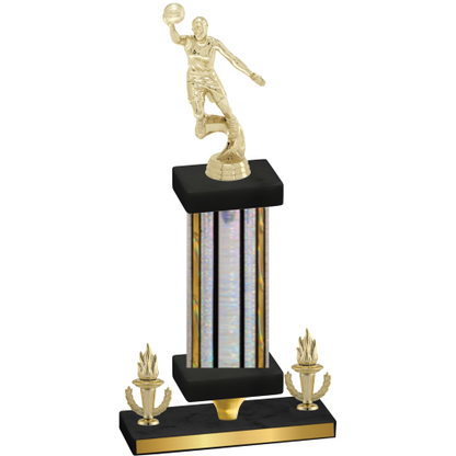 Premium Single Silver Glacier Victory Basketball Trophy