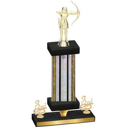 Premium Single Silver Glacier Third Place Archery Trophy