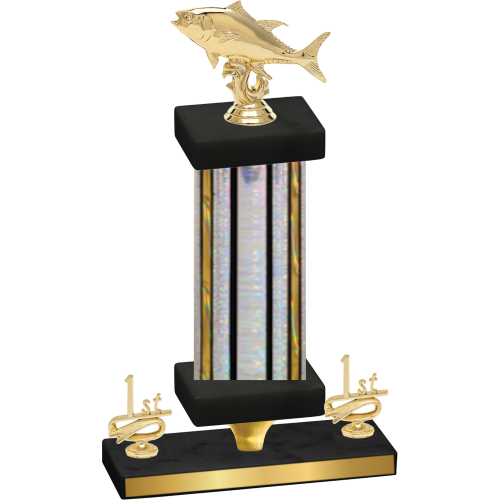 Premium Single Silver Glacier First Place Fishing Trophy